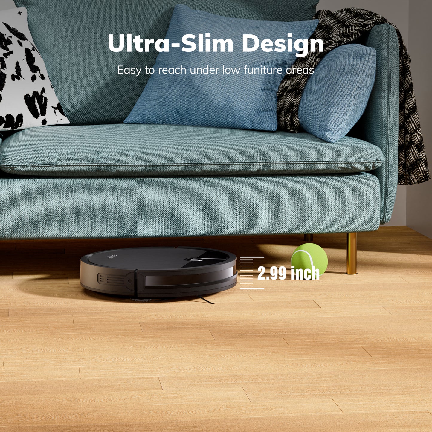 EASINE E3  I  Ultra-Slim Robot Vacuum with Tangle-Free Suction