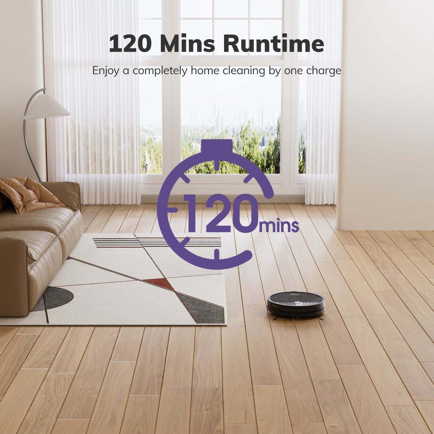 EASINE E3  I  Ultra-Slim Robot Vacuum with Tangle-Free Suction