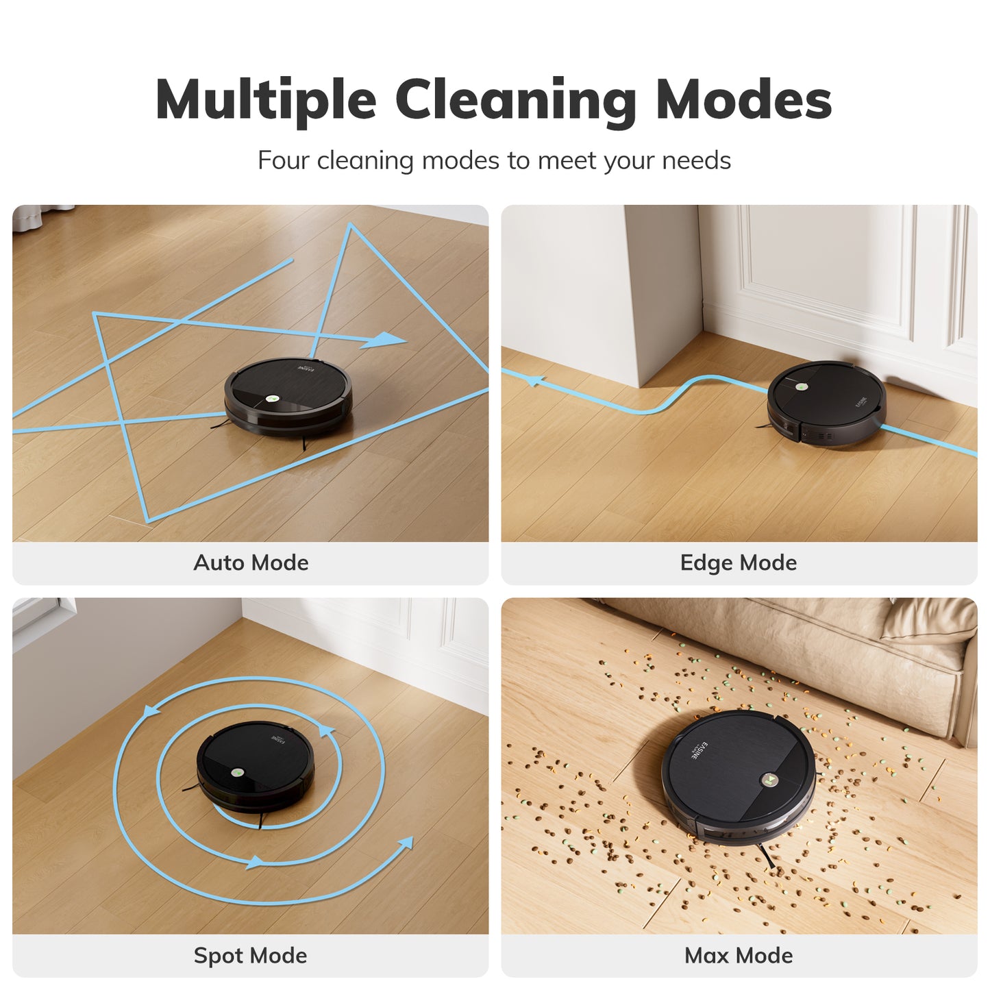 EASINE E3  I  Ultra-Slim Robot Vacuum with Tangle-Free Suction